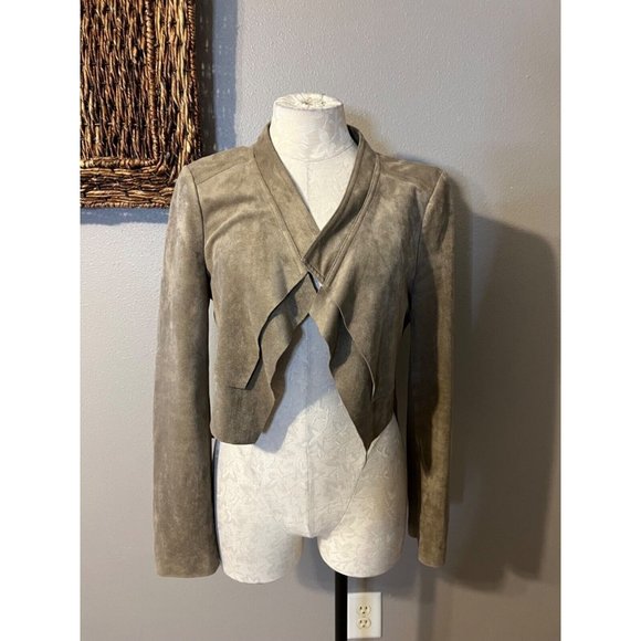 BCBGMAXAZRIA Norton Khaki M Medium Jacket Blazer Stretch - Picture 3 of 9